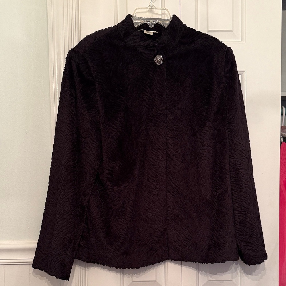 Laura Ashley Black Teddy Jacket